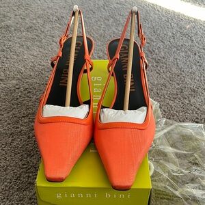 Gianni Bini Orange Slingback Heels